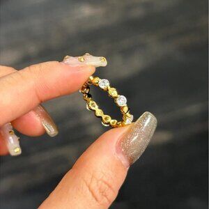 Women’s Minimalist Zircon Ring Simple Versatile Sparkly Jewelry